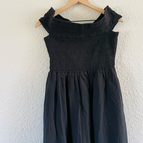 Everlane The Gauze Off -The-Shoulder Dress in Black size small - Picture 4 of 11